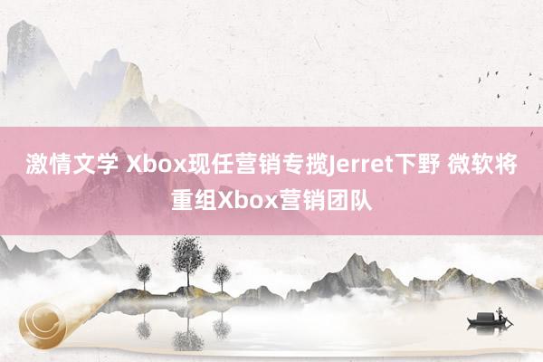 激情文学 Xbox现任营销专揽Jerret下野 微软将重组Xbox营销团队